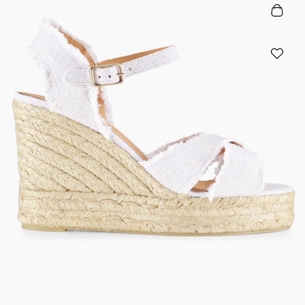 Castaner Bromelia Canvas Wedge Sandals Size 40 (10)